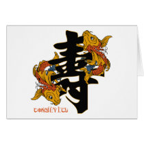 Kanji Koi Fish Longevity cards by BuddhaGifts Kanji Koi Fish Longevity cards
