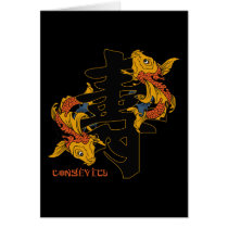 Kanji Koi Fish Longevity cards by BuddhaGifts Kanji Koi Fish Longevity cards