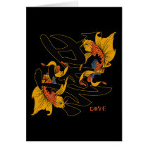 Kanji Koi Fish Love cards by BuddhaGifts Kanji Koi Fish Love cards