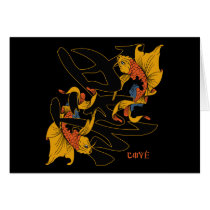 Kanji Koi Fish Love cards by BuddhaGifts Kanji Koi Fish Love cards