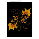 Kanji Koi Fish Love Greeting Cards