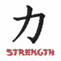 Kanji Symbol - Strength Embroidered Tees embroidered shirts by japaneseartmall Kanji Symbol - Strength Embroidered Tees embroidered shirts