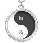 Kanji Yin Yang Black n White Pendant