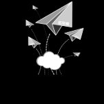 Kanjiz illustration : Paper Plane version 2 t-shirts