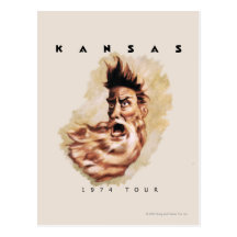 KANSAS - 1974 Tour Post Card