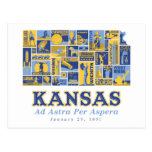 Kansas - Ad Astra Per Aspera - Postcard
