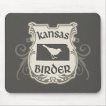 Kansas Birder Shield Mousepad