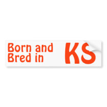 Kansas Bred (Bumper Sticker) Sticker bumper stickers