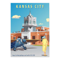 Kansas City Airport Art Deco Print