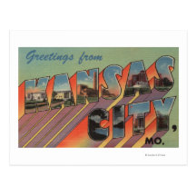 Kansas City, Missouri - Large Letter Scenes Post Cards