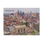 Kansas City, MO Skyline Memorial Liberty Area zazzle_postcard