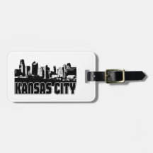 Kansas City Skyline Bag Tags