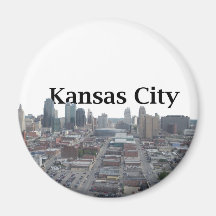 Kansas City Skyline with Kansas City in the Sky Refrigerator Magnet