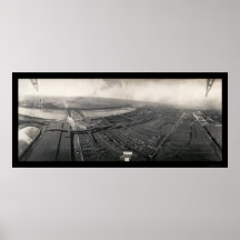 Kansas City Stockyards Photo 1907 Poster