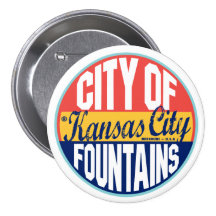 Kansas City Vintage Label Button