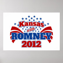 Kansas con Romney 2012 Posters