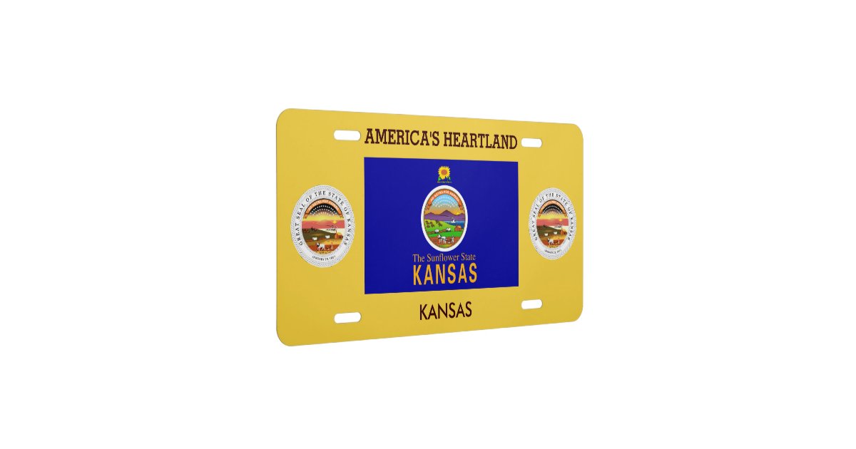 Kansas Custom Front License Plate Zazzle