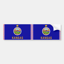 Kansas Flag Bumper Sticker
