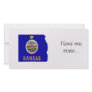Kansas Flag Map Picture Card