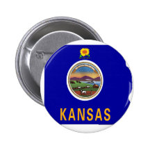 Kansas Flag Map Pin
