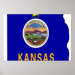 Kansas Flag Map Print