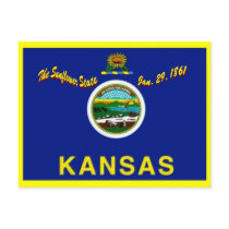 Kansas Flag Postcard