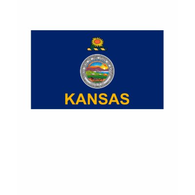 Kansas Flag T-shirt by FlagTshirts