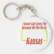 Kansas - God Loves Me Key Chain