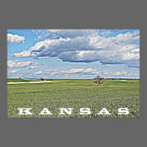 Kansas Landscape Canvas Poster posters by WheatgrassDesigns Kansas Landscape Canvas Poster posters