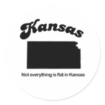 Kansas - Not everything is flat Sticker