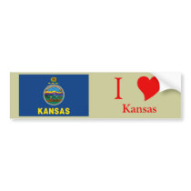 Kansas State Flag bumper stickers by TheFlagStore Kansas State Flag bumper stickers