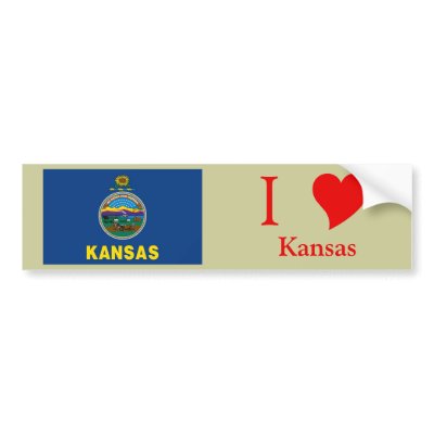 Kansas State Flag Bumper Sticker by TheFlagStore