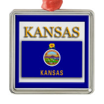Kansas State Flag Christmas Ornament