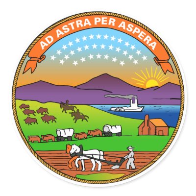 Kansas State Flag Stickers by 1791dotus