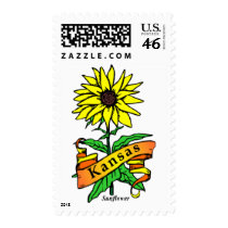 Kansas State Flower Postage Stamp