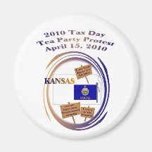 Kansas Tax Day Tea Party Protest Magnet