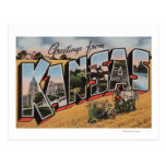 Kansas (Tractor & Hay Bailer Scene) Post Cards