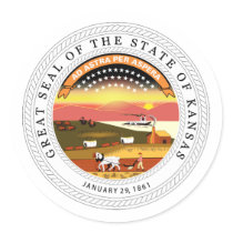 Kansas, USA Round Sticker