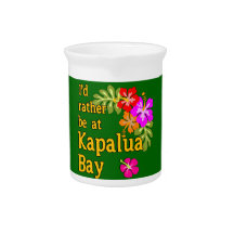 Kapalua Bay HAWAII I'd Rather be at Kapalua Bay Drink Pitcher