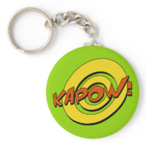 Kapow Comic Book Keychain