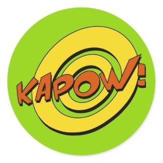 Kapow Comic Book Sticker sticker