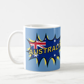 "Kapow" Starburst Australian flag Coffee Mug