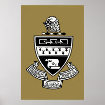 Kappa Alpha Theta Coat of Arms: Black Print