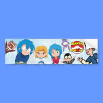 Kappa Mikey™ Bumper Sticker bumper stickers by animationcollective Kappa Mikey™ Bumper Sticker bumper stickers