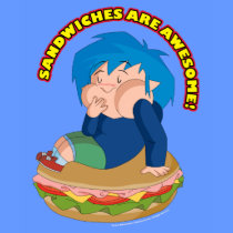 Kappa Mikey™ Sandwiches T-shirt by animationcollective Kappa Mikey™ Sandwiches T-shirt