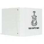 Kappa Sigma Crest - Black and White 3 Ring Binder