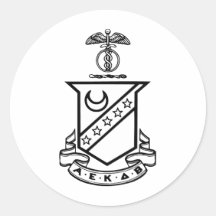 Kappa Sigma Crest - Black and White Stickers