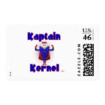 Kaptain Kernel Popcorn Superhero Postage