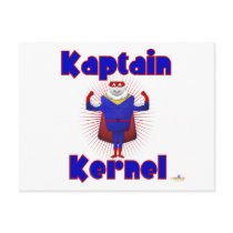 Kaptain Kernel Popcorn Superhero Postcard