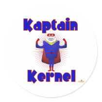 Kaptain Kernel Popcorn Superhero stickers by charactercraze Kaptain Kernel Popcorn Superhero stickers